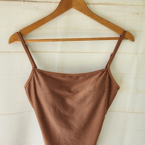Aerie Brown Textured Swimsuit - Picture 4 of 10